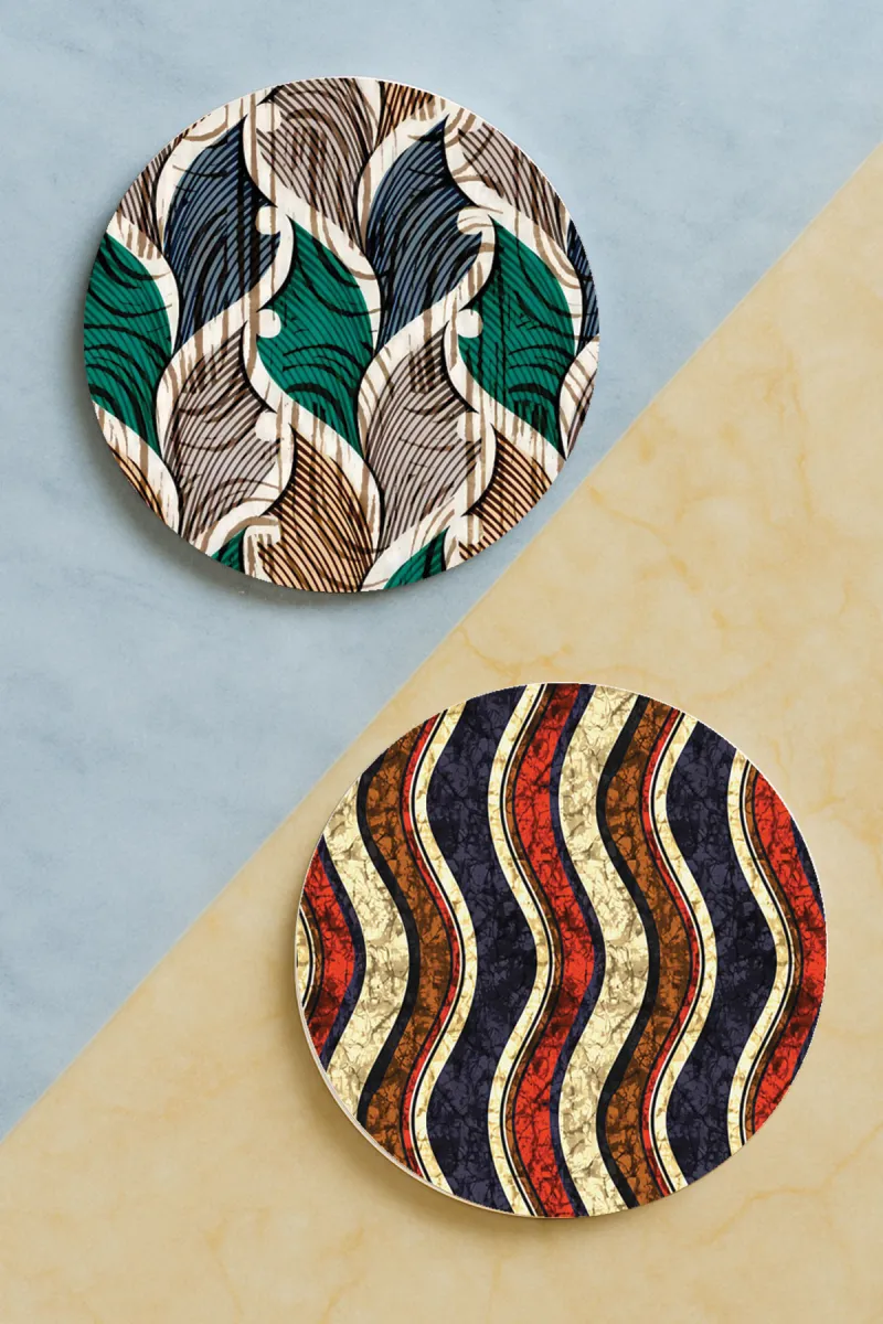 Vamp Çizim -Yuvarlak Pleksi Bardak Altlığı 2 Adet Set