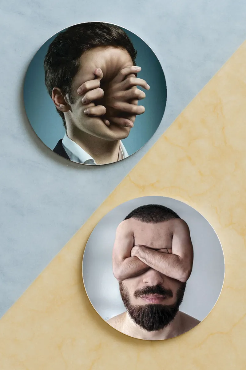 3ddigital-Yuvarlak Pleksi Bardak Altlığı 2 Adet Set