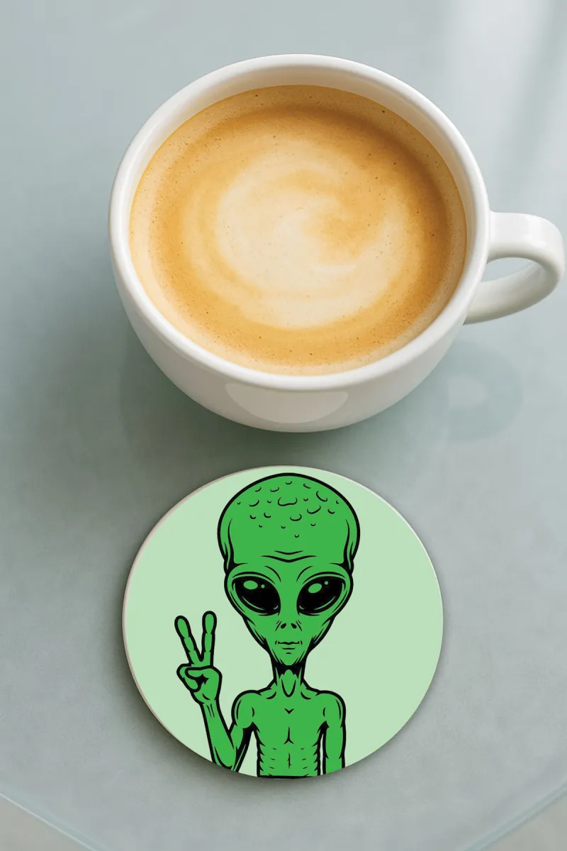 Ufo-Bardak Altlığı Baskı Desenli Tekli