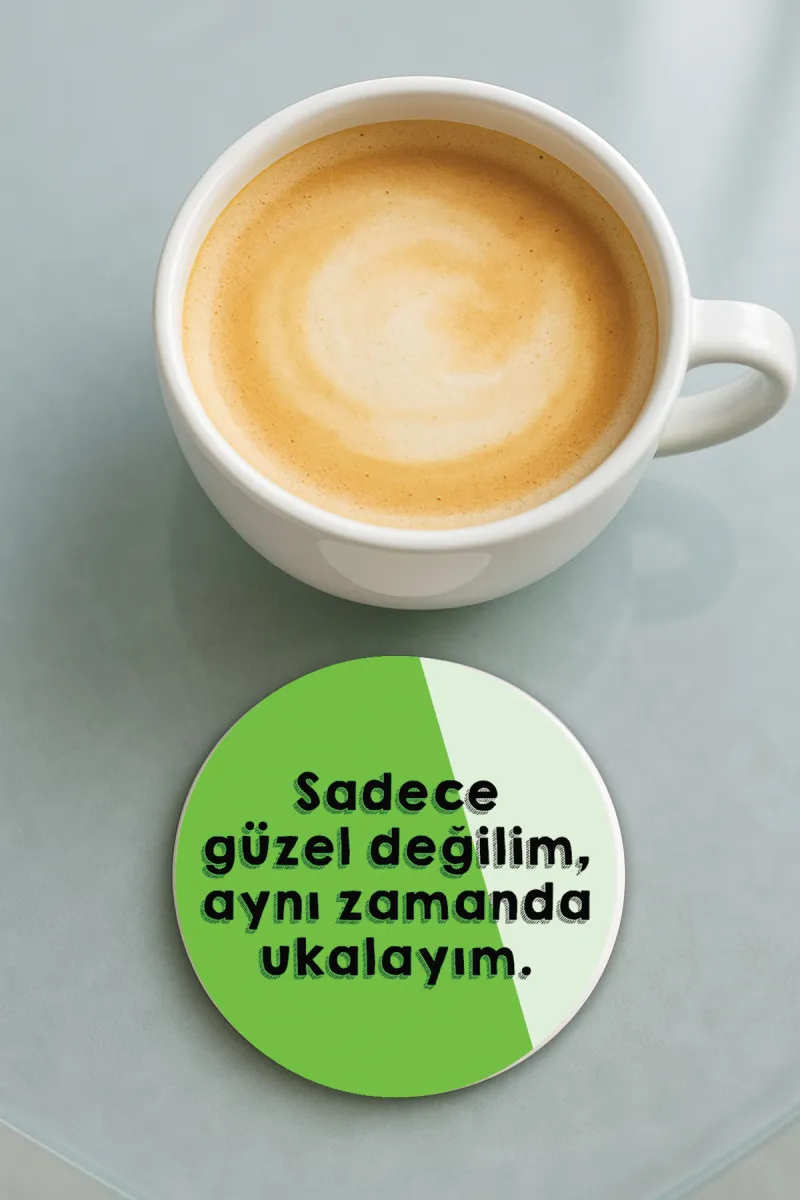 Ukala-Bardak Altlığı Baskı Desenli Tekli