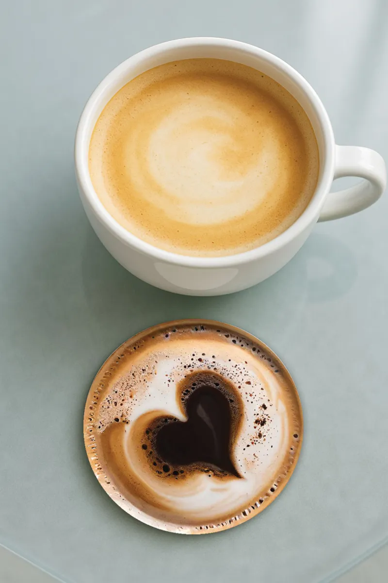 Türk Kahvesi-Bardak Altlığı Baskı Desenli Tekli