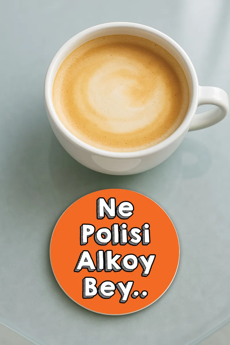 Alkolbey-Bardak Altlığı Baskı Desenli Tekli 