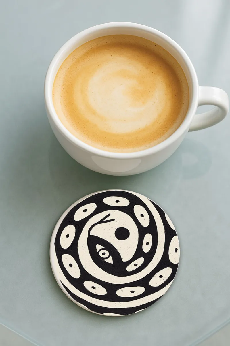 Akrabam-Bardak Altlığı Baskı Desenli Tekli 